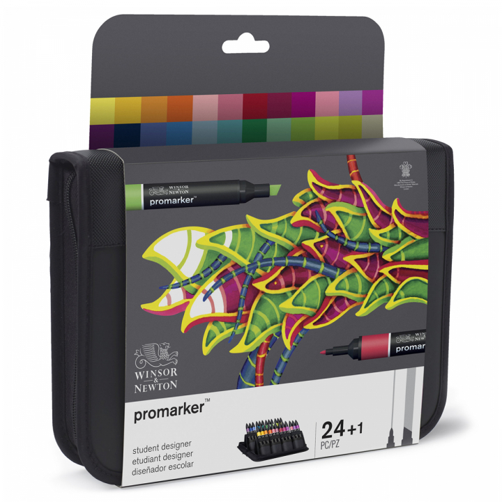 Promarker Student Designer 24-set + Wallet i gruppen Pennor / Konstnärspennor / Illustrationsmarkers hos Pen Store (100006)