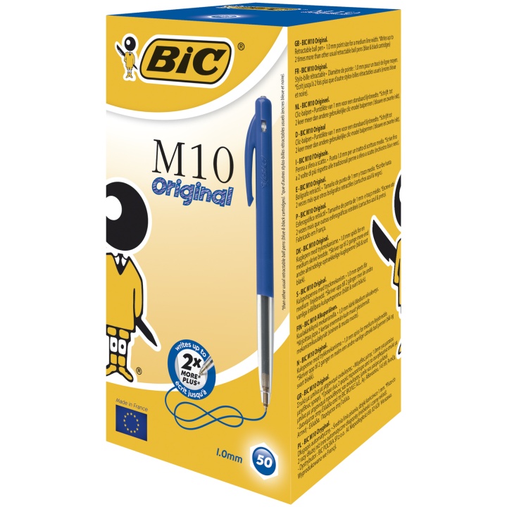 Läs mer om BIC M10 Original Kulspetspenna 50-pack Blue