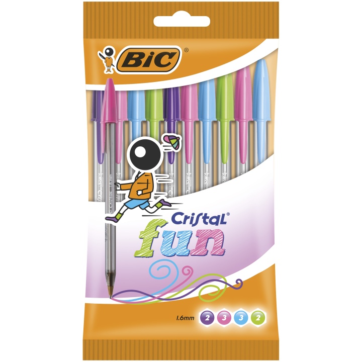 Läs mer om BIC Cristal Fun Kulspetspenna 10-pack