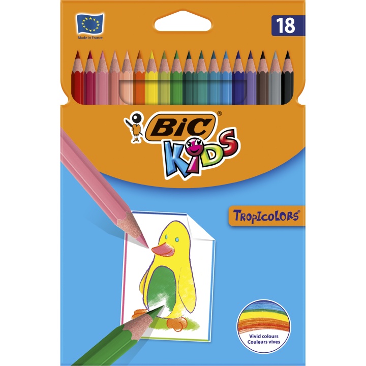 Läs mer om BIC Kids Tropicolors Färgpennor 18-set