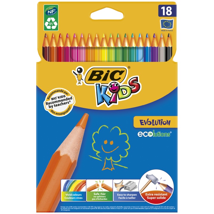 Läs mer om BIC Kids Evolution Färgpennor 18-set
