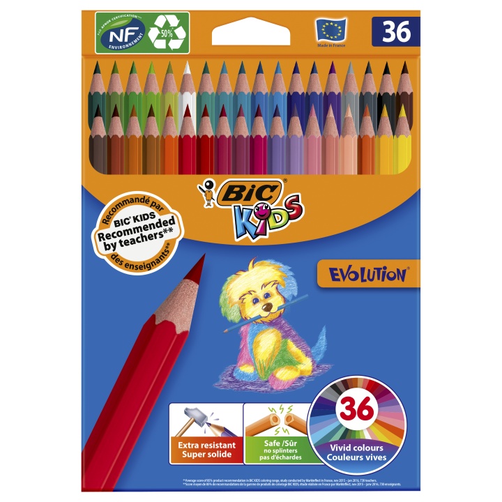 Läs mer om BIC Kids Evolution Färgpennor 36-set
