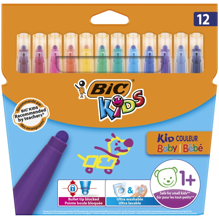 Läs mer om BIC Kids Baby-tuschpennor 12-set