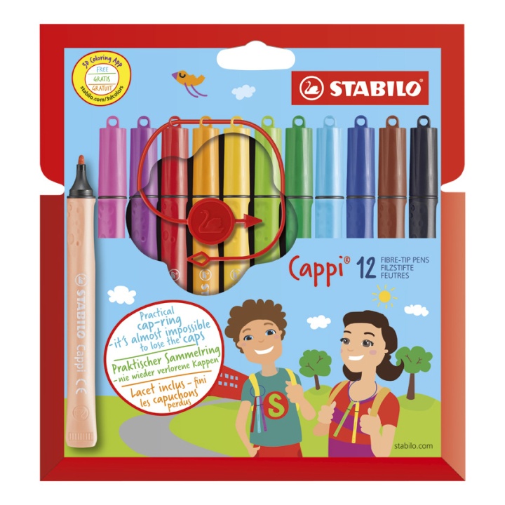 Stabilo Cappi Tuschpennor 12-pack