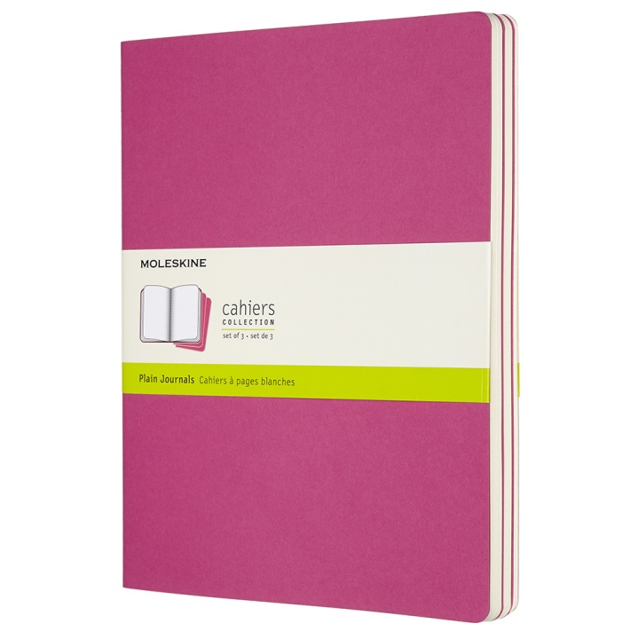 Läs mer om Moleskine Cahier XL Pink Plain