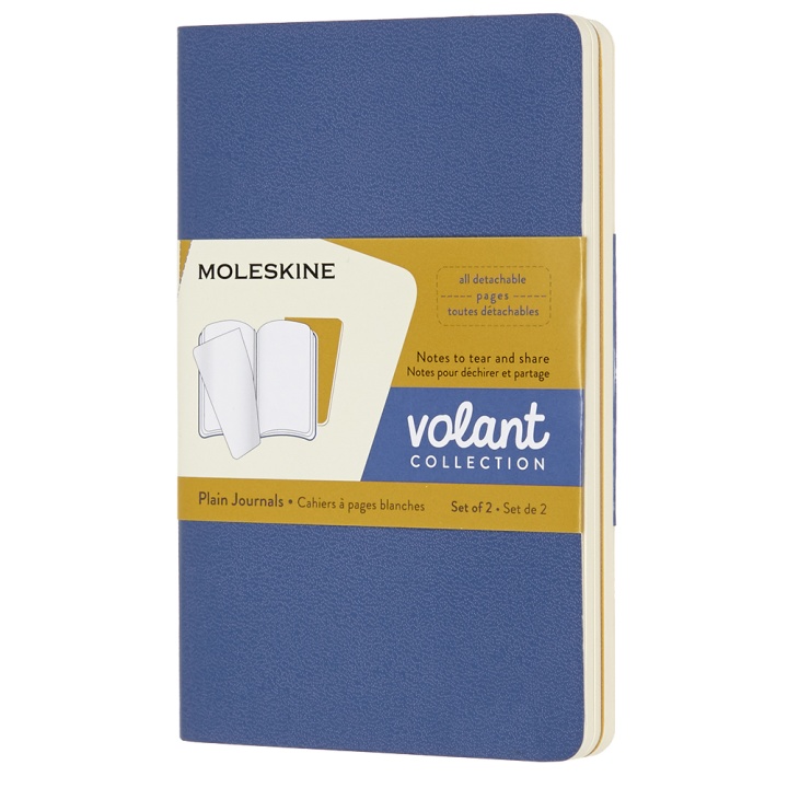 Läs mer om Moleskine Volant Pocket Blue/Yellow Ruled
