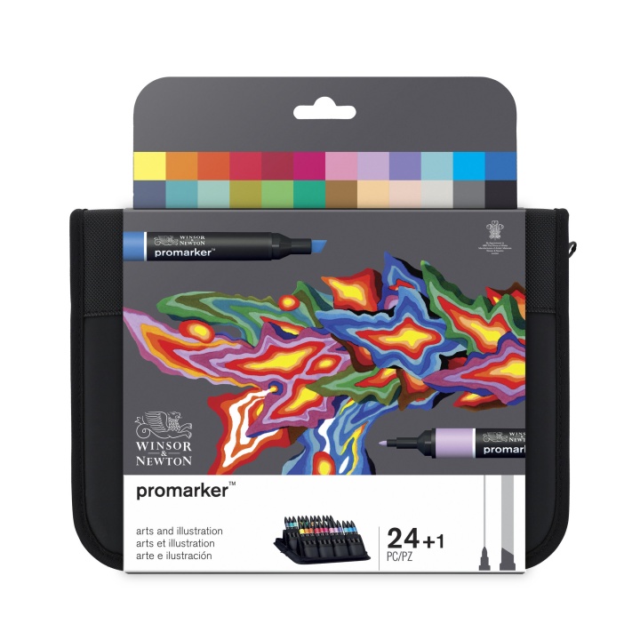 Läs mer om Promarker Promarker Arts & Illustration Wallet 24-set
