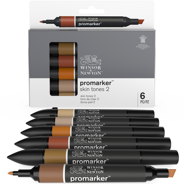 Promarker 6-set Skin Tones 2 i gruppen Pennor / Konstnärspennor / Tuschpennor hos Pen Store (100564)