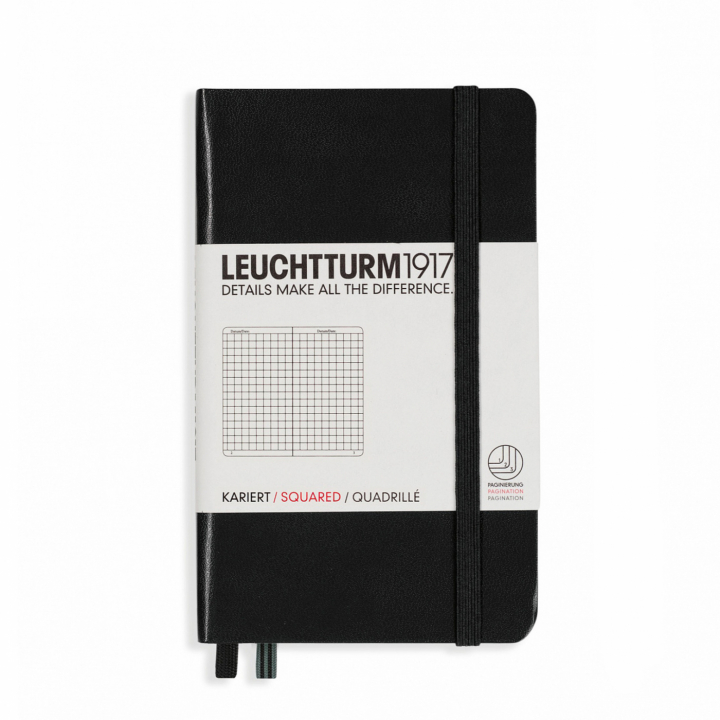 Läs mer om Leuchtturm1917 Notebook A6 Pocket Squared Black