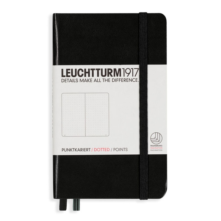 Läs mer om Leuchtturm1917 Notebook A6 Pocket Dotted Black