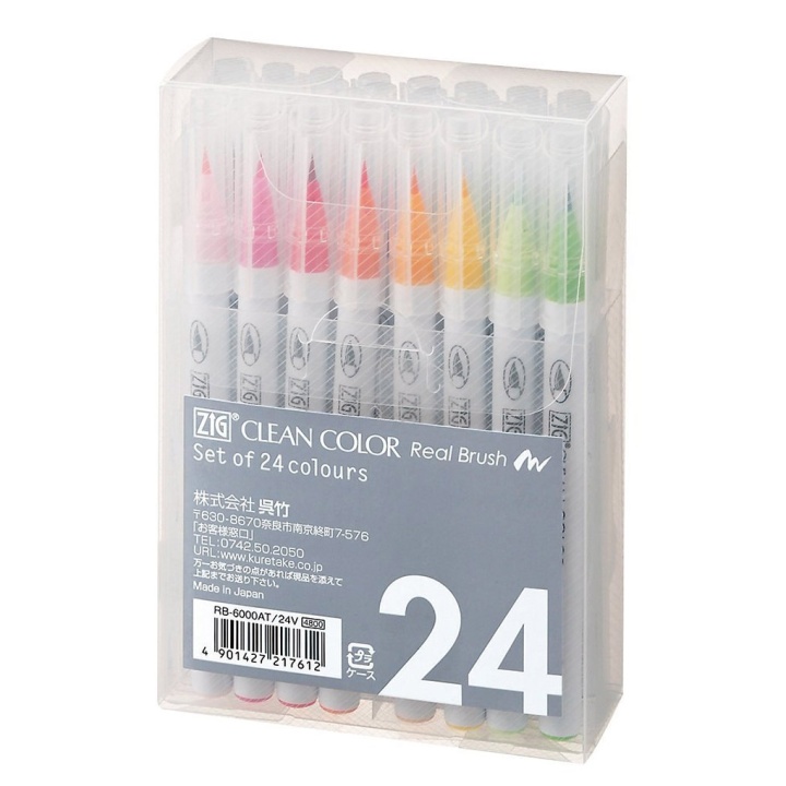 Läs mer om ZIG Kuretake Clean Color Real Brush 24-set