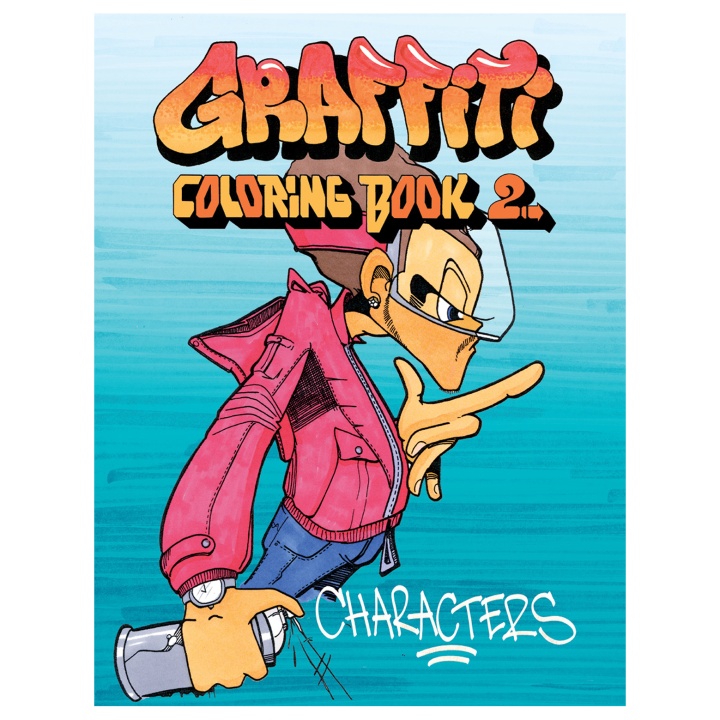 Graffiti Coloring Book 2: Characters i gruppen Kids / Barnpyssel och kreativitet / Målar- och pysselböcker hos Voorcrea (101371)