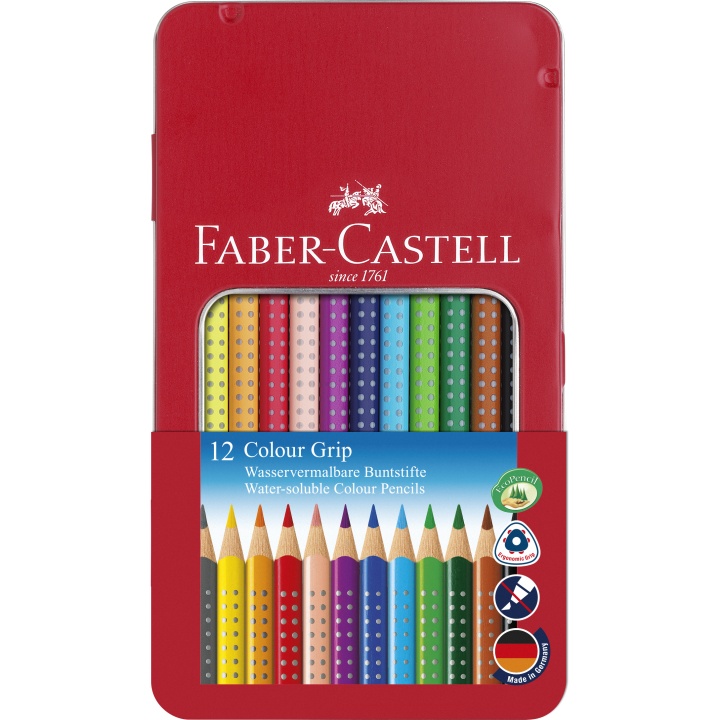 Läs mer om Faber-Castell Färgpennor Colour Grip 12-set