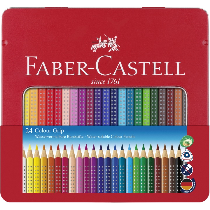 Läs mer om Faber-Castell Färgpennor Colour Grip 24-set