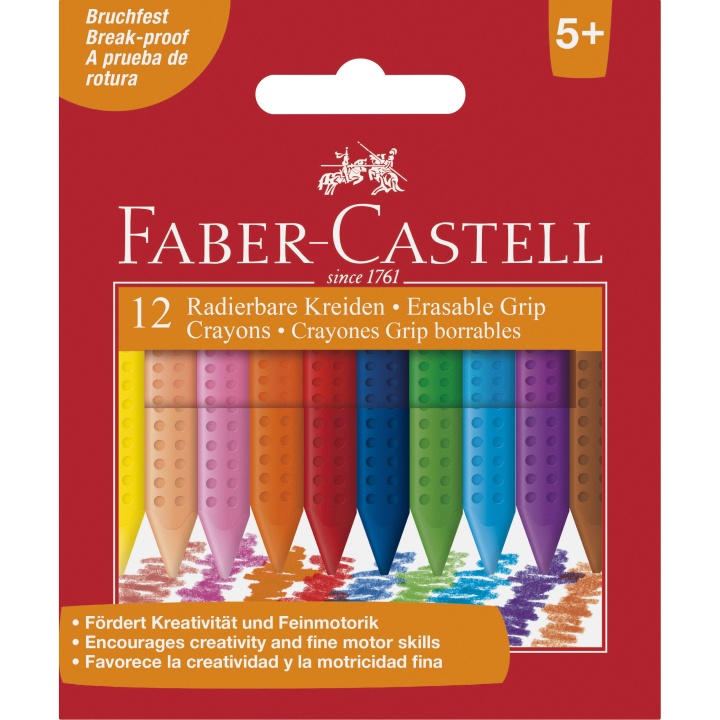 Läs mer om Faber-Castell Suddbara kritor 12-set