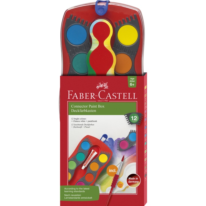 Läs mer om Faber-Castell Connector Akvarellfärg 12-set