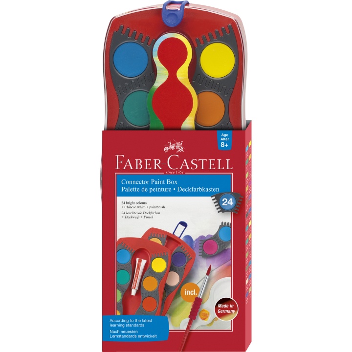 Läs mer om Faber-Castell Connector Akvarellfärg 24-set