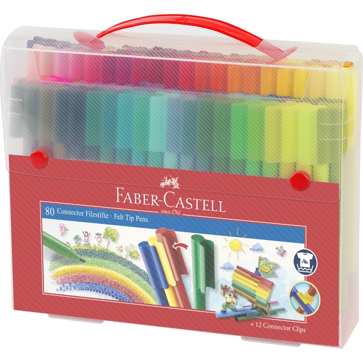 Läs mer om Faber-Castell Tuschpennor Connector 80-set