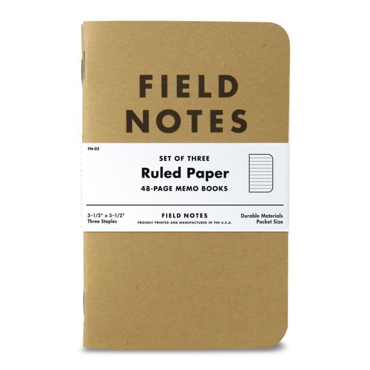 Läs mer om Field Notes Memo Book Linjerad 3-pack