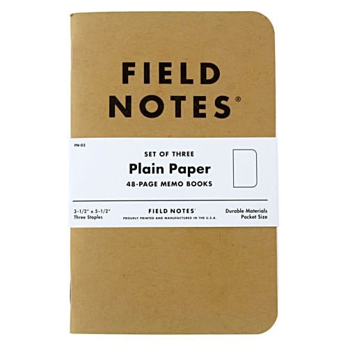 Läs mer om Field Notes Memo Book Plain 3-pack
