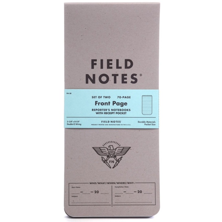 Läs mer om Field Notes Front Page 2-pack Anteckningsblock