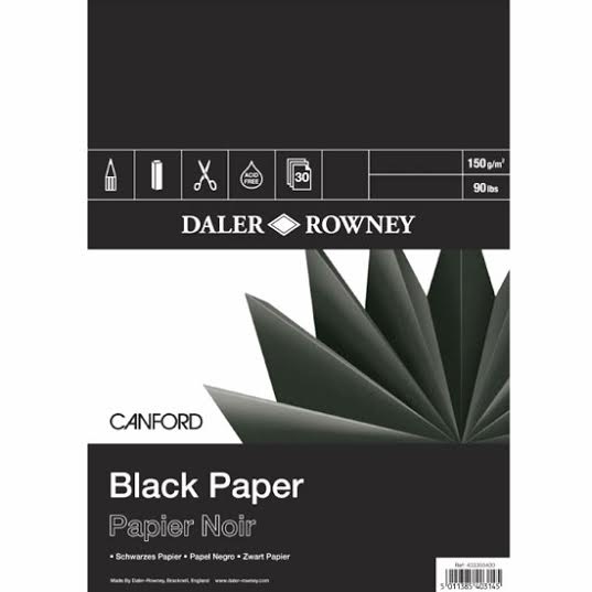 Black Paper A3 i gruppen Papper & Block / Konstnärsblock / Färgat papper hos Pen Store (101446)