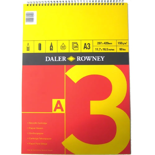 Läs mer om Daler-Rowney Ritblock Spiral 150g A3