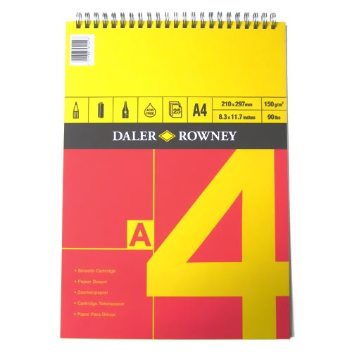 Läs mer om Daler-Rowney Ritblock Spiral 150g A4