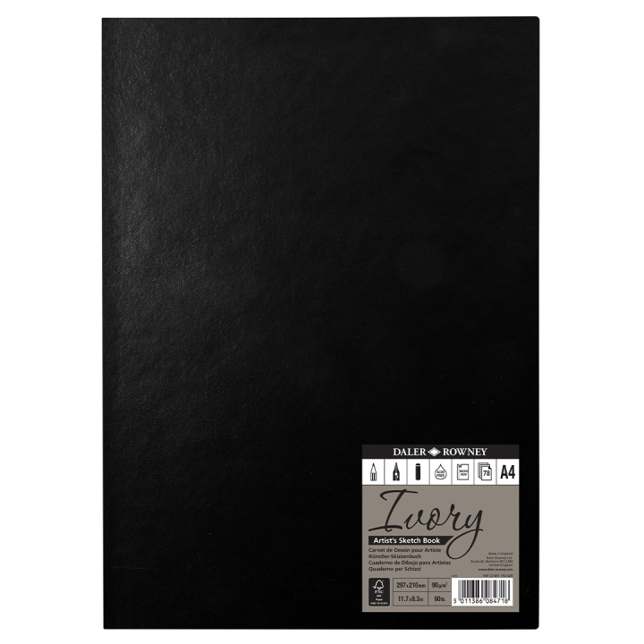 Ivory Sketchbook Soft Cover A4 i gruppen Papper & Block / Konstnärsblock / Skissböcker hos Pen Store (101451)