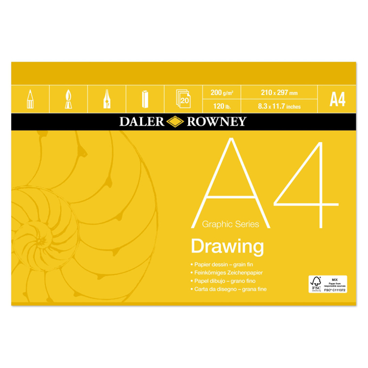 Drawing Paper A4 i gruppen Papper & Block / Konstnärsblock / Rit- och skissblock hos Pen Store (101457)