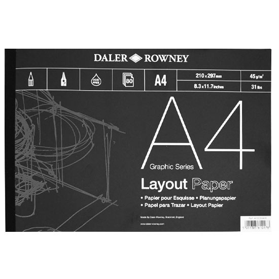Layout Paper A4 i gruppen Papper & Block / Konstnärsblock / Rit- och skissblock hos Pen Store (101458)