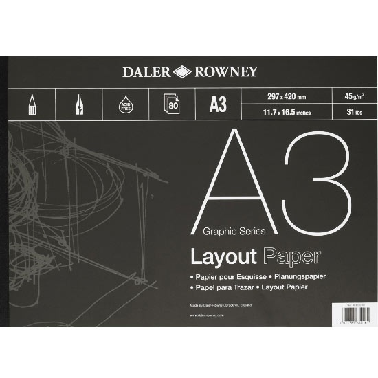 Layout Paper A3 i gruppen Papper & Block / Konstnärsblock / Tracing och kalkering hos Pen Store (101459)