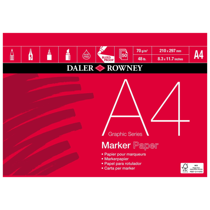 Marker Paper A4 i gruppen Papper & Block / Konstnärsblock / Markerblock hos Pen Store (101460)