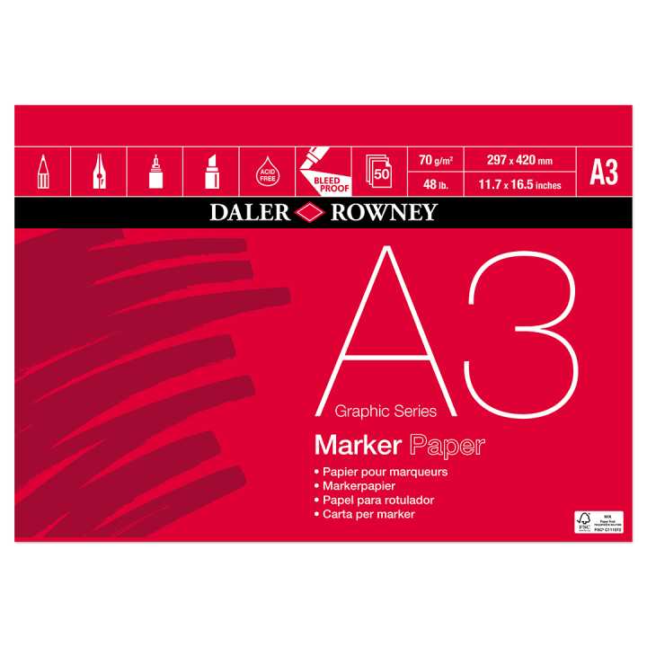 Marker Paper A3 i gruppen Papper & Block / Konstnärsblock / Markerblock hos Pen Store (101461)