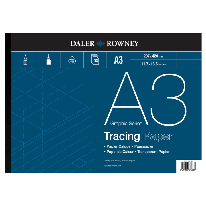 Tracing Paper 60g A3 i gruppen Papper & Block / Konstnärsblock / Tracing och kalkering hos Pen Store (101462)