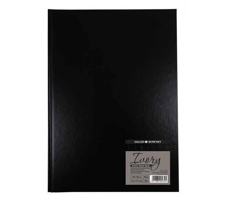 Ivory Sketchbook Hard Cover A4 i gruppen Papper & Block / Konstnärsblock / Skissböcker hos Pen Store (101474)