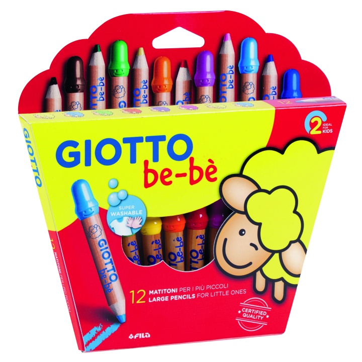 Be-bè Färgpennor 12-set (2 år +) i gruppen Kids / Barnpennor / Färgpennor för barn hos Pen Store (101597)