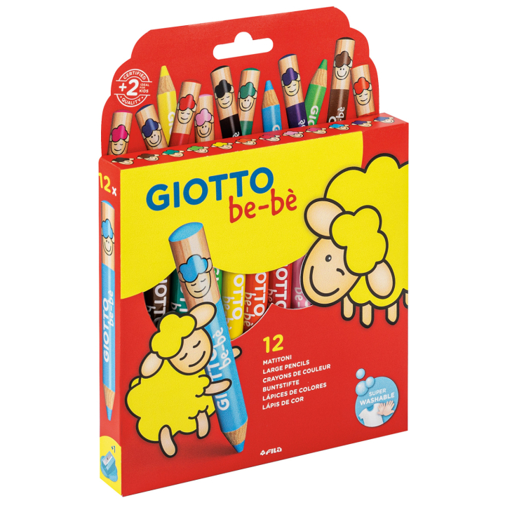 Be-bè Färgpennor 12-set (2 år+) i gruppen Kids / Barnpennor / Färgpennor för barn hos Pen Store (101597)