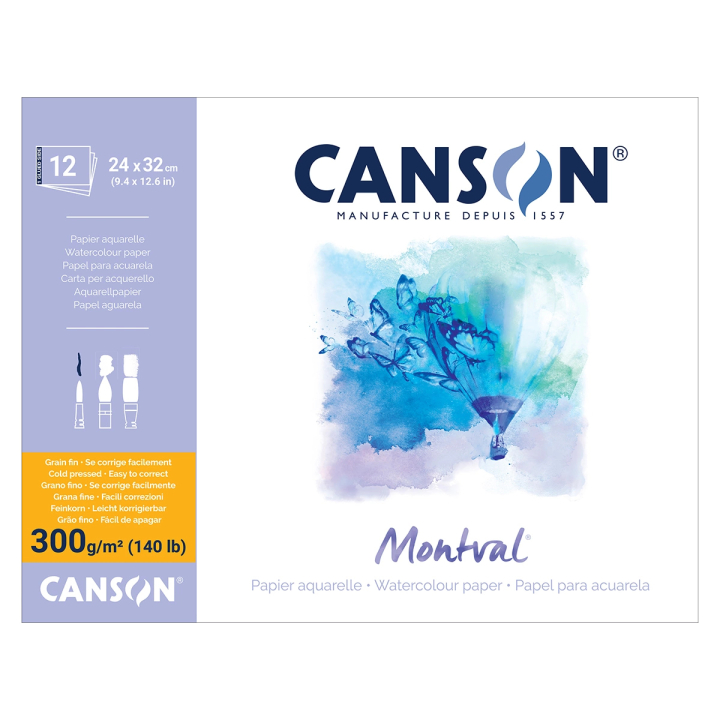 Läs mer om Canson Montval Pads 24x32 cm 300g
