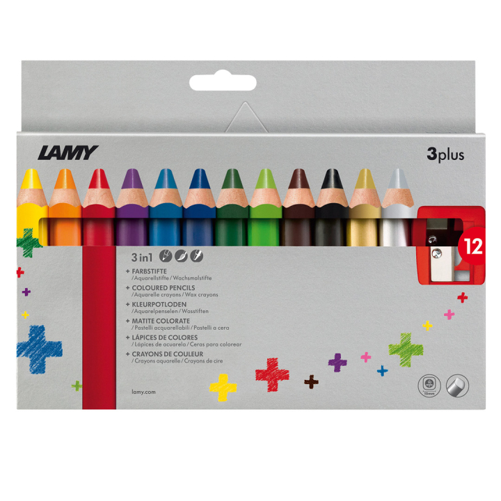 3plus Färgpennor 12-set (3 år+) i gruppen Kids / Barnpennor / Färgpennor för barn hos Pen Store (101782)