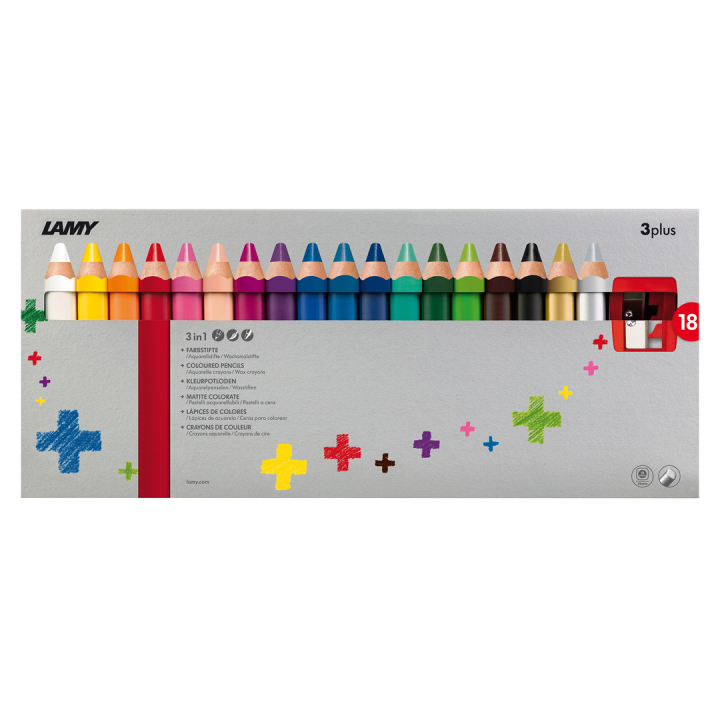 3plus Färgpennor 18-set (3 år+) i gruppen Kids / Barnpennor / Färgpennor för barn hos Pen Store (101783)