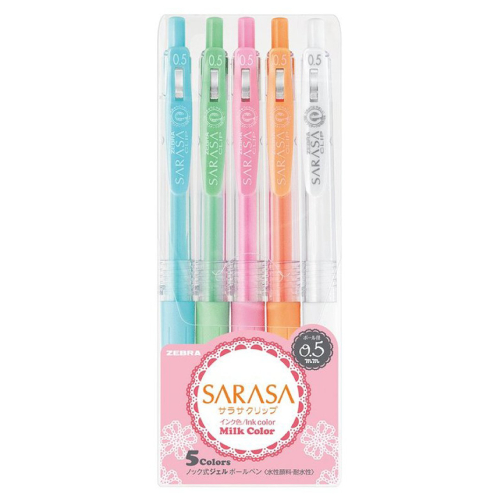 Sarasa Clip Milky 5-pack i gruppen Skapande & Hobby / Tekniker / Bullet Journaling hos Pen Store (102199)