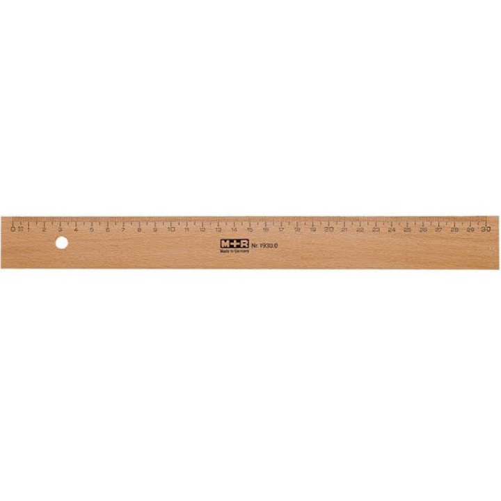 Trälinjal 30 cm i gruppen Skapande & Hobby / Hobbytillbehör / Linjaler / Trälinjal hos Pen Store (102290)