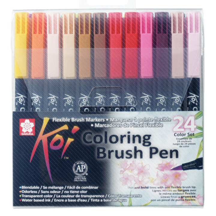 Koi Coloring Brush Pen 24-set i gruppen Pennor / Konstnärspennor / Penselpennor hos Pen Store (102307)