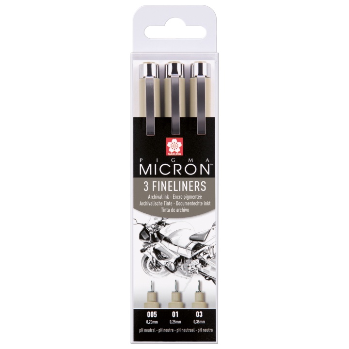 Pigma Micron Fineliner 3-set (1) i gruppen Pennor / Produktserier / Pigma Micron hos Pen Store (102319)