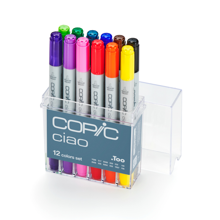 Ciao 12-set Basic colors i gruppen Pennor / Konstnärspennor / Tuschpennor hos Pen Store (103253)