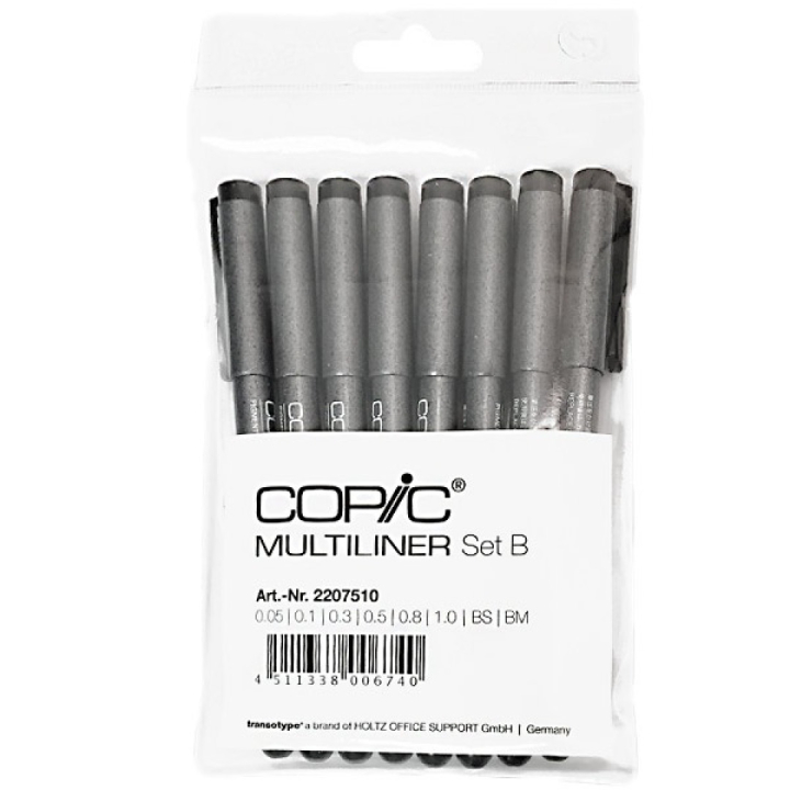 Multiliner Classic 8-set i gruppen Pennor / Skriva / Fineliners hos Pen Store (103259)