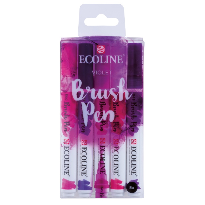 Läs mer om Ecoline Brush Pen Violet 5-set