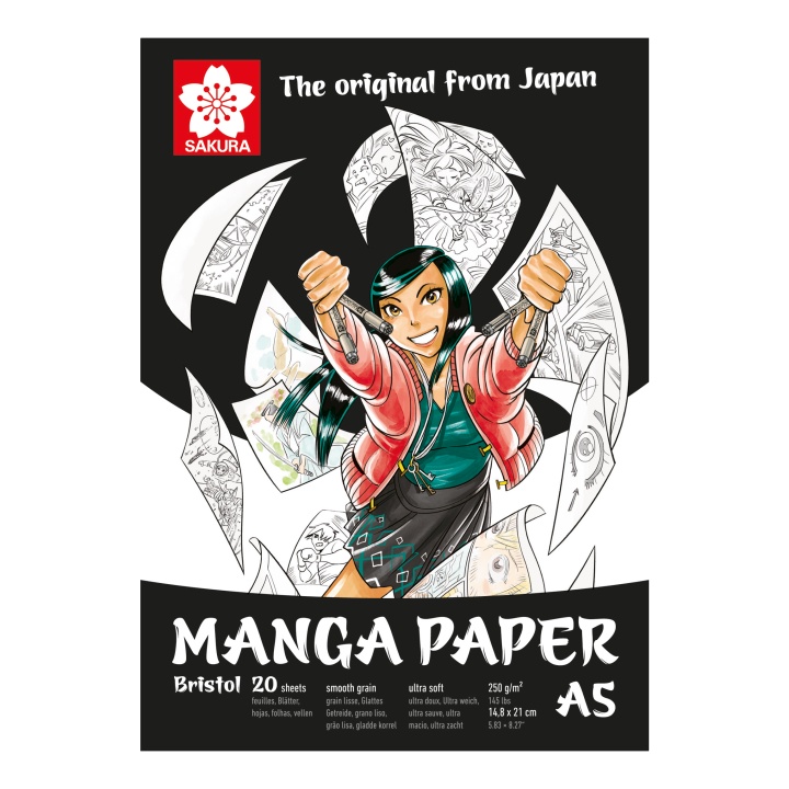 Manga Drawing Pad A5 i gruppen Kids / Barnpyssel och kreativitet / Pysselpapper och ritblock hos Pen Store (103850)