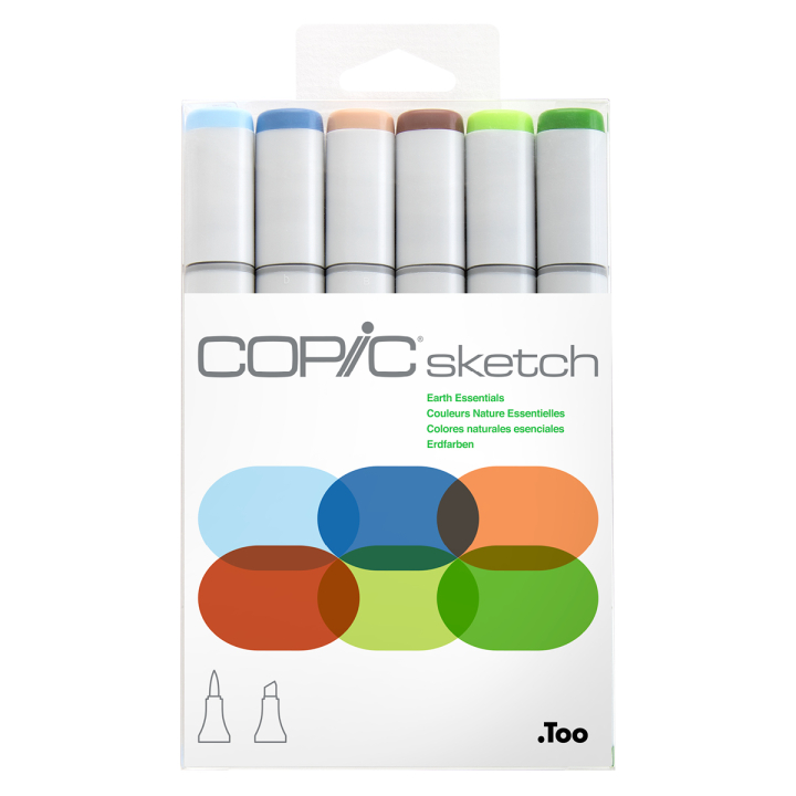 Läs mer om Copic Sketch 6-pack Earth Essentials